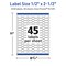 Avery TrueBlock Matte White Paper Labels, 1/2" x 2-1/2" Barbell